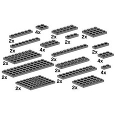 Assorted Dark Gray Plates (set 10149-1)