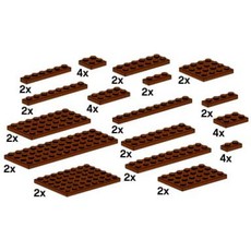 Assorted Brown Plates (set 10150-1)
