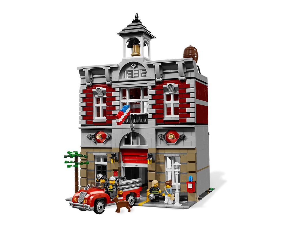 Milliard tøffel debitor LEGO Set 10197-1 Fire Brigade (2009 Modular Buildings) | Rebrickable -  Build with LEGO