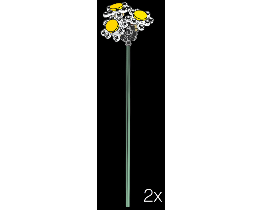 LEGO Set 10280-1-s1 Common Daisy (2021 Icons) | Rebrickable - Build ...