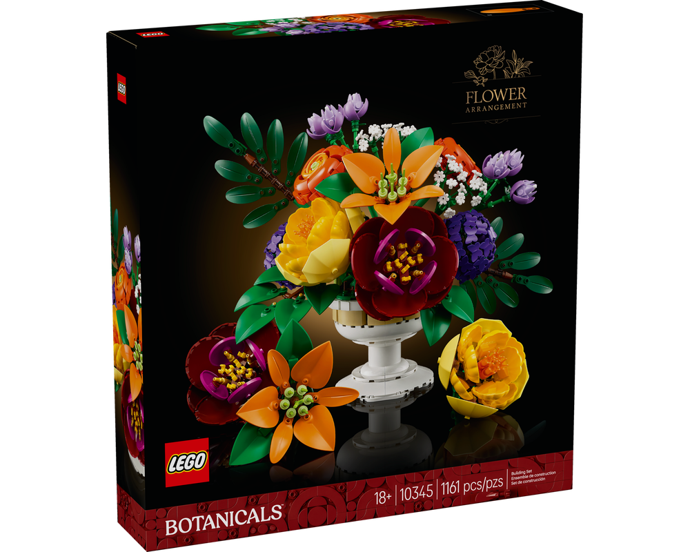 LEGO Set 10345-1 Flower Arrangement (2025 Botanicals) | Rebrickable ...