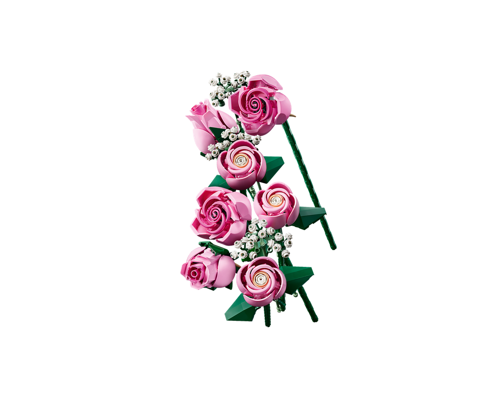 LEGO Set 10374-1 Bouquet of Pink Roses (2025 Botanicals) | Rebrickable ...