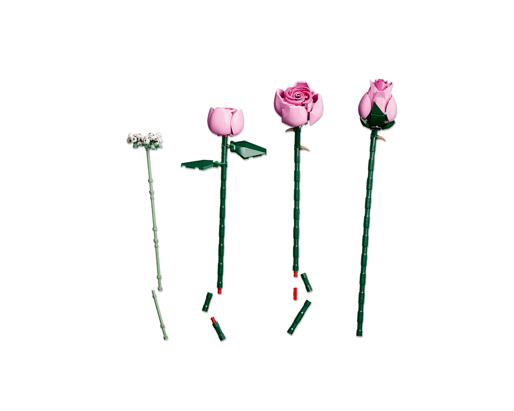 LEGO Set 10374-1 Bouquet of Pink Roses (2025 Botanicals) | Rebrickable ...