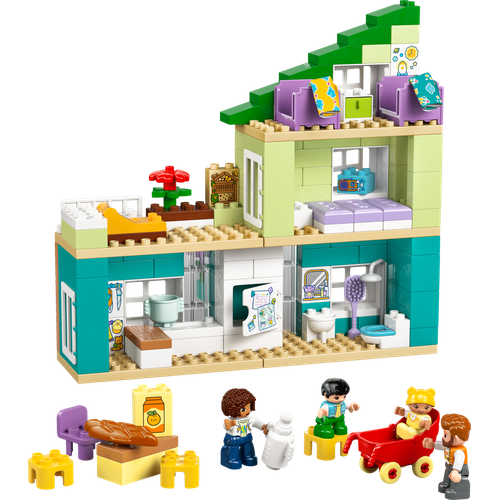 3 in 1 Modern Family House with Figures