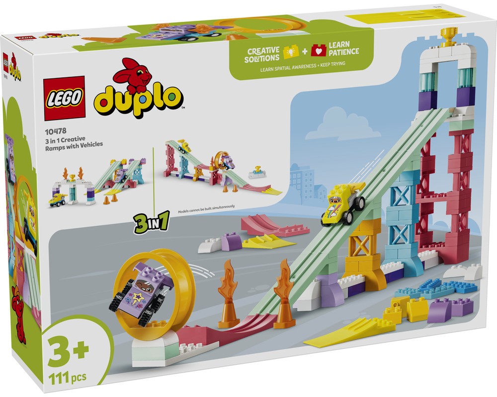 LEGO Set 10478-1 3 in 1 Creative Ramps with Vehicles (2026 Duplo ...