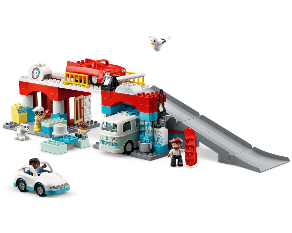 LEGO Set 10948-1 Parking Garage and Car Wash (2021 Duplo Town) Rebrickable - with LEGO
