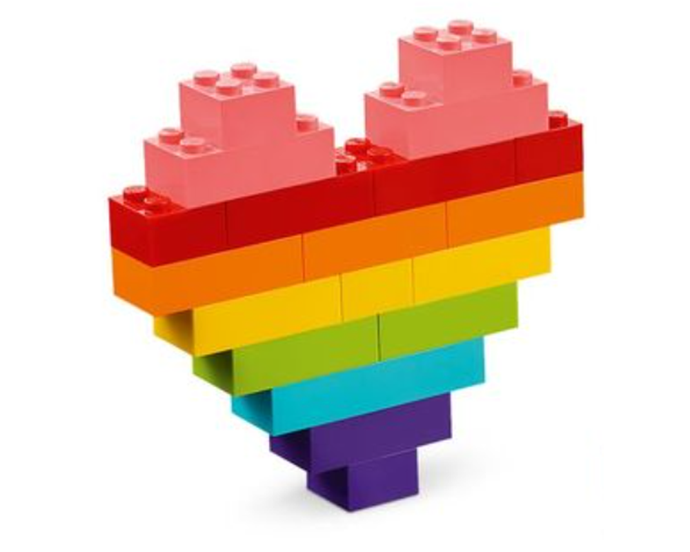 Lego Heart (001) Building Instructions - LEGO Classic How To Build - DIY 