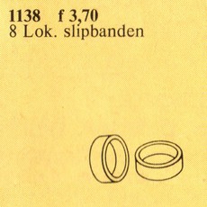 Replacement Rubber Wheel Treads for Trains (set 1138-1)
