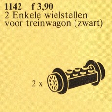 Wheel Bricks with Small Black Train-Wheels (set 1142-1)
