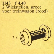 Wheel Bricks with Large Red Train Wheels (set 1143-1)