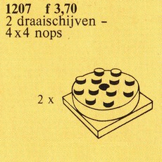 Turntables (4 x 4), Red (set 1207-1)