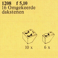Inverted Slope Bricks, Assorted, Red (set 1208-1)