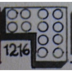 4 x 4 Corner Bricks (set 1216-2)