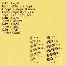 TECHNIC Beams & Plates [Red] (set 1219-1)