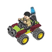 Vic Hoskins with Buggy