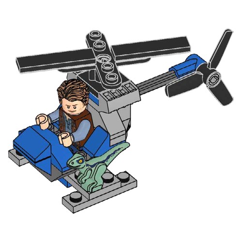 Owen with Helicopter