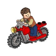 Owen Grady and Red Motorbike