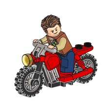 Owen Grady and Red Motorbike (set 122114-1)