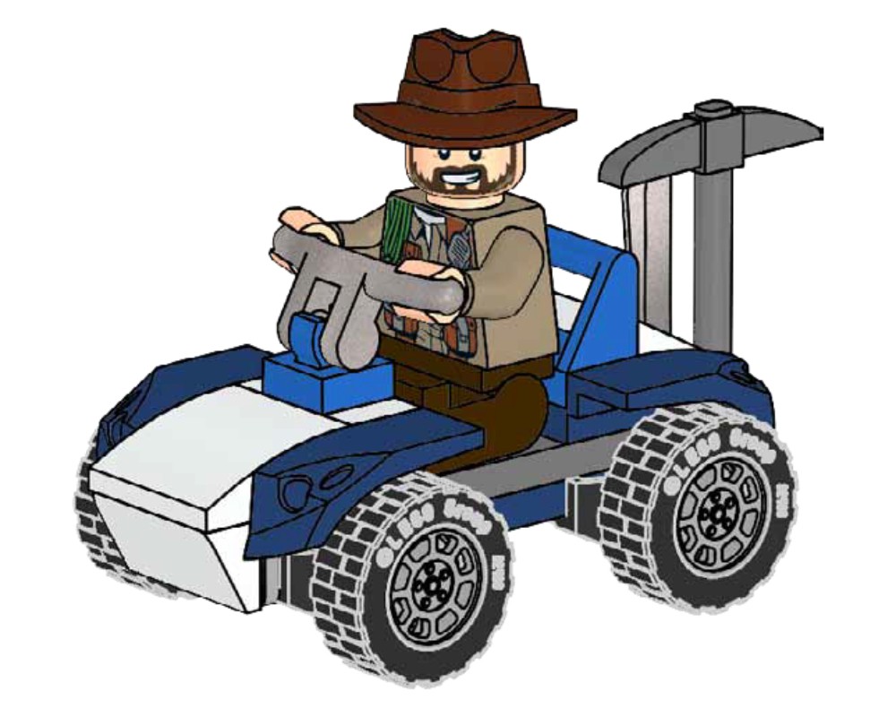 LEGO Set 122116 1 Sinjin Prescott with Buggy 2021 Jurassic World Rebrickable Build with LEGO