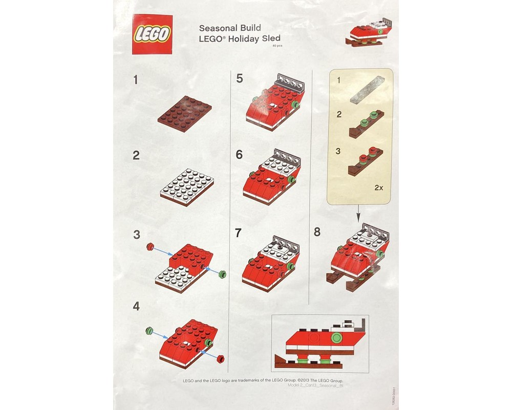 LEGO Set 128282-1-b1 Holiday Sled (2013 Seasonal > Christmas ...