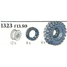 Hubs and Tyres (set 1323-1)