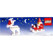 Santa on Sleigh with Reindeer