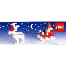Santa on Sleigh with Reindeer (set 1628-1)