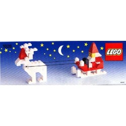 Santa on Sleigh with Reindeer