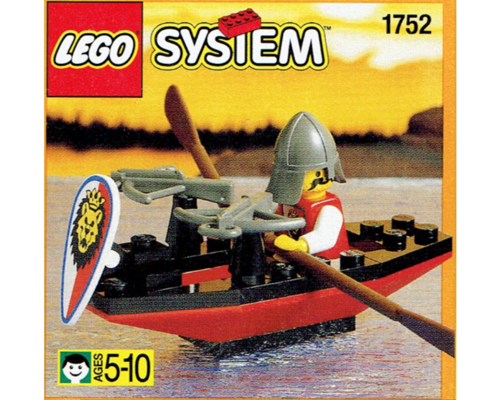 LEGO Set 1752-1 Boat with Armour (1996 Castle Royal Knights) | Rebrickable - with LEGO