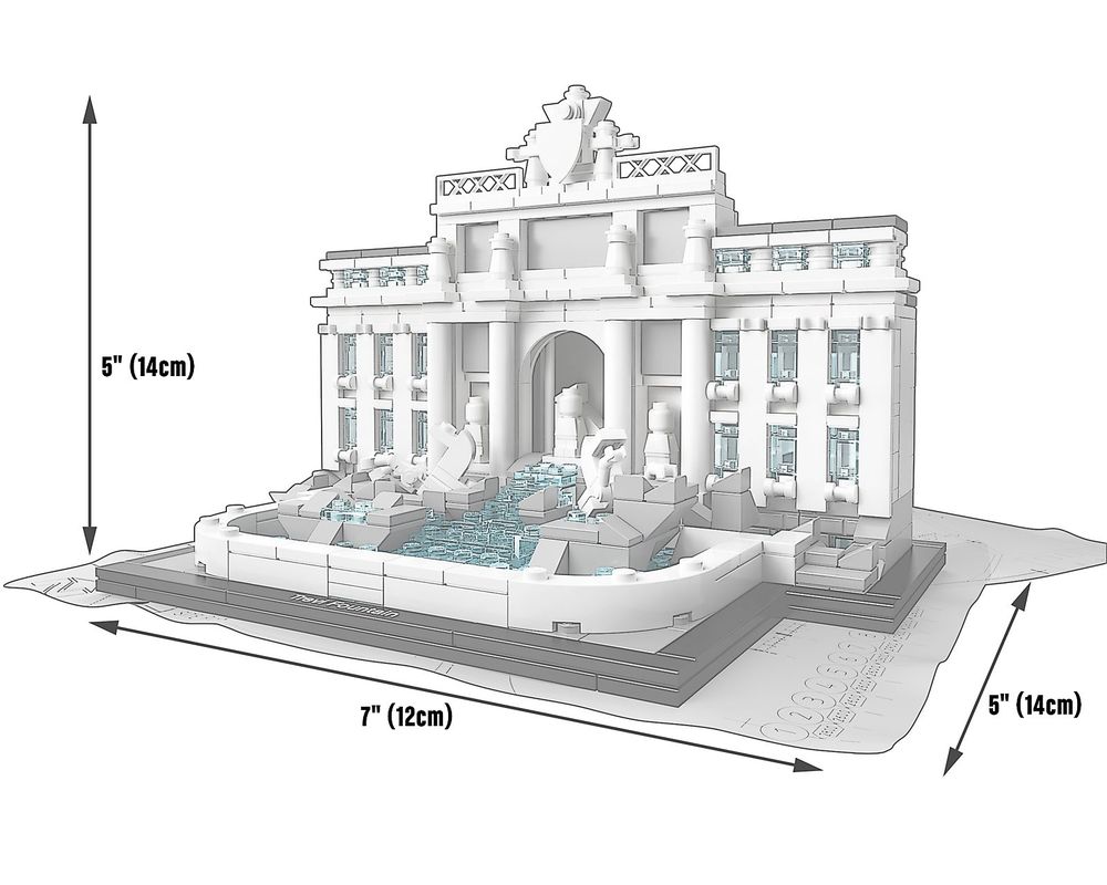 Zoologisk have samle Jeg klager LEGO Set 21020-1 Trevi Fountain (2014 Architecture) | Rebrickable - Build  with LEGO