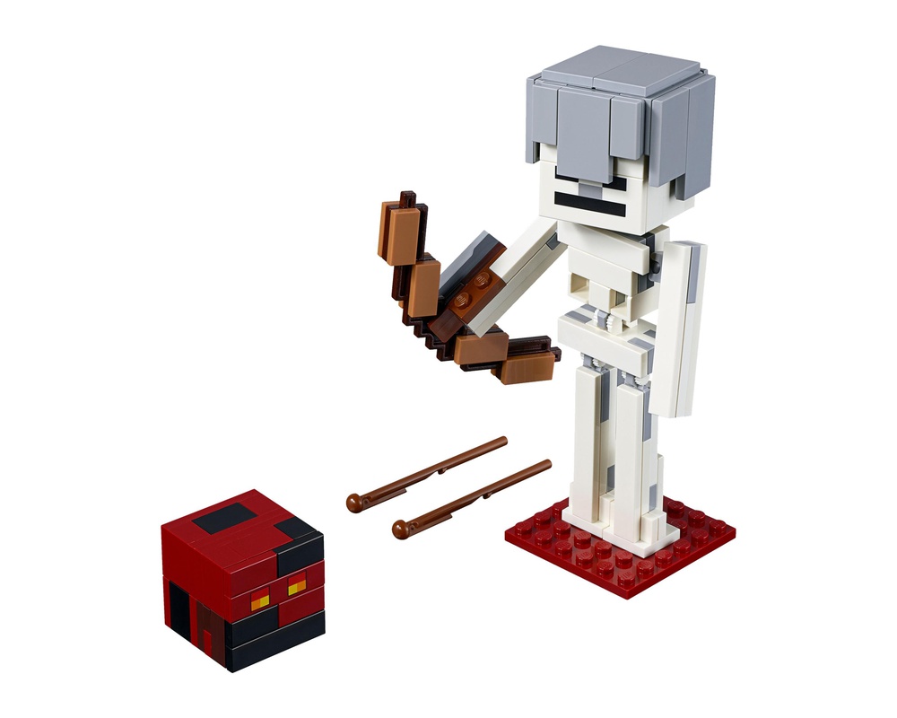 Lego Set 1 Minecraft Skeleton Bigfig With Magma Cube 19 Minecraft Rebrickable Build With Lego