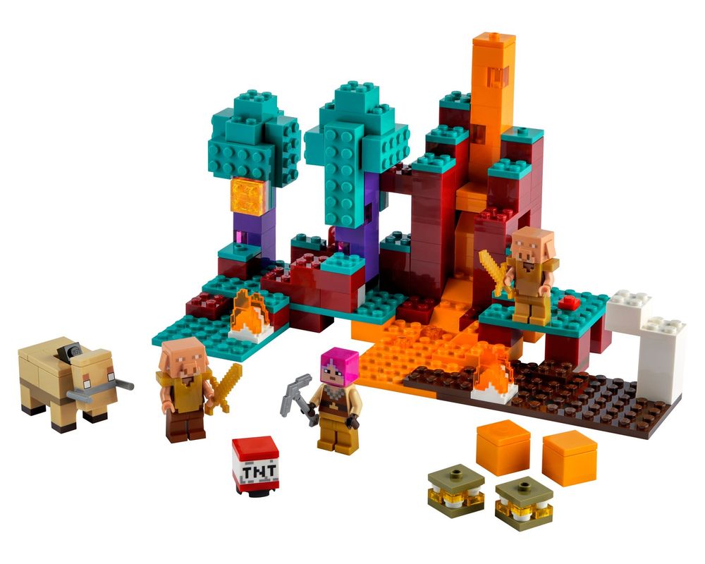 Lego Set 1 The Warped Forest 21 Minecraft Rebrickable Build With Lego