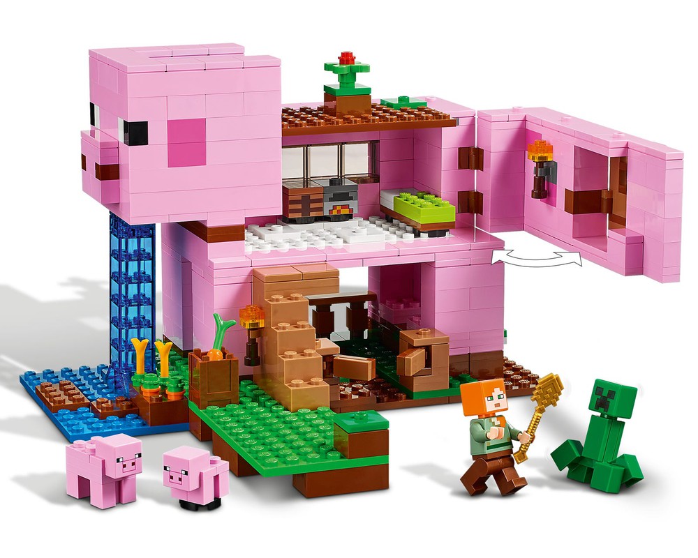 LEGO Set 21170-1 The Pig House (2021 Minecraft) | Rebrickable - Build ...