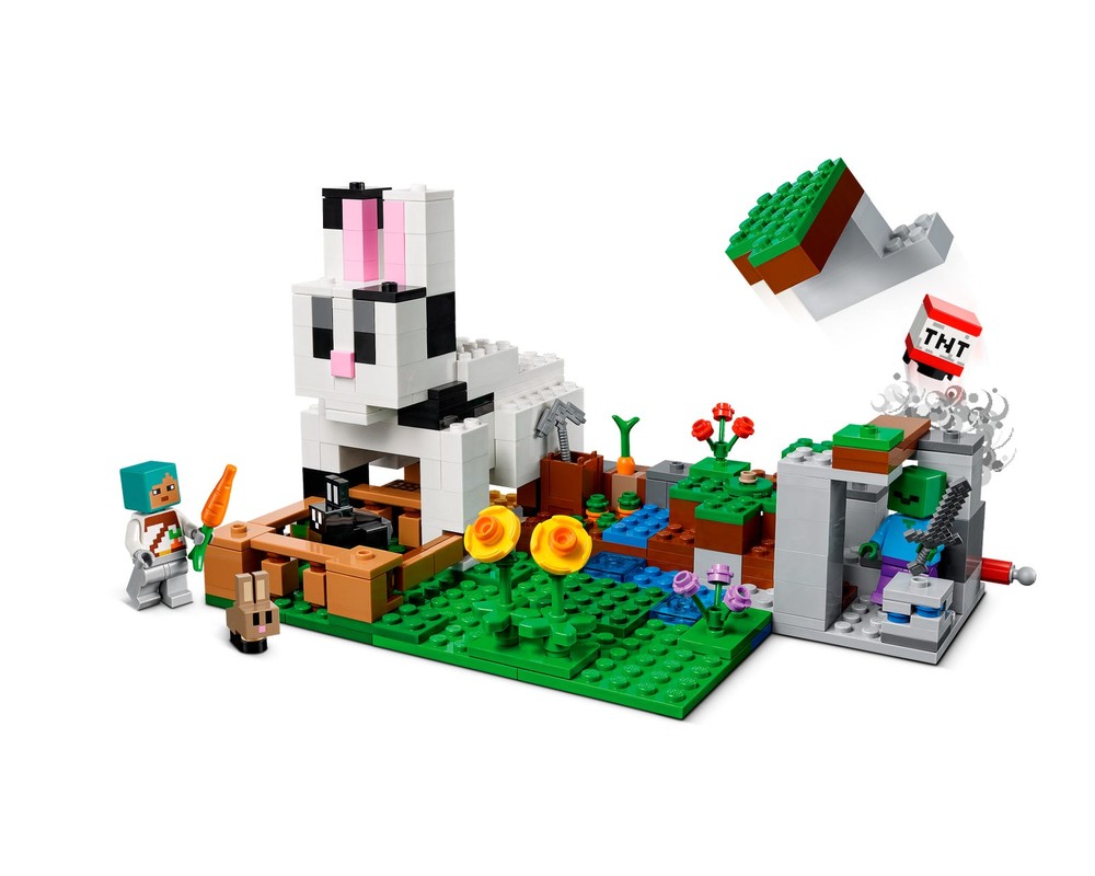 LEGO Set 21181-1 The Rabbit Ranch (2022 Minecraft) | Rebrickable ...