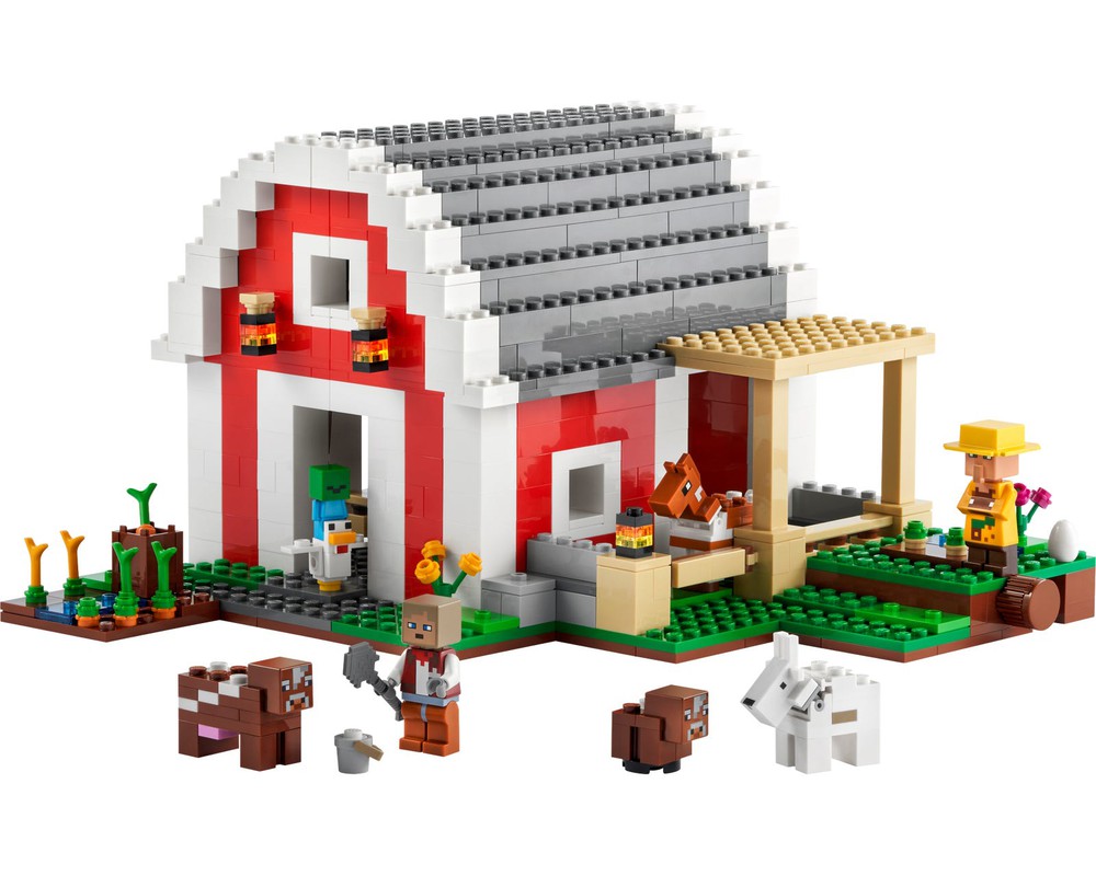 LEGO Set 21187-1 The Red Barn (2022 Minecraft) | Rebrickable - Build ...