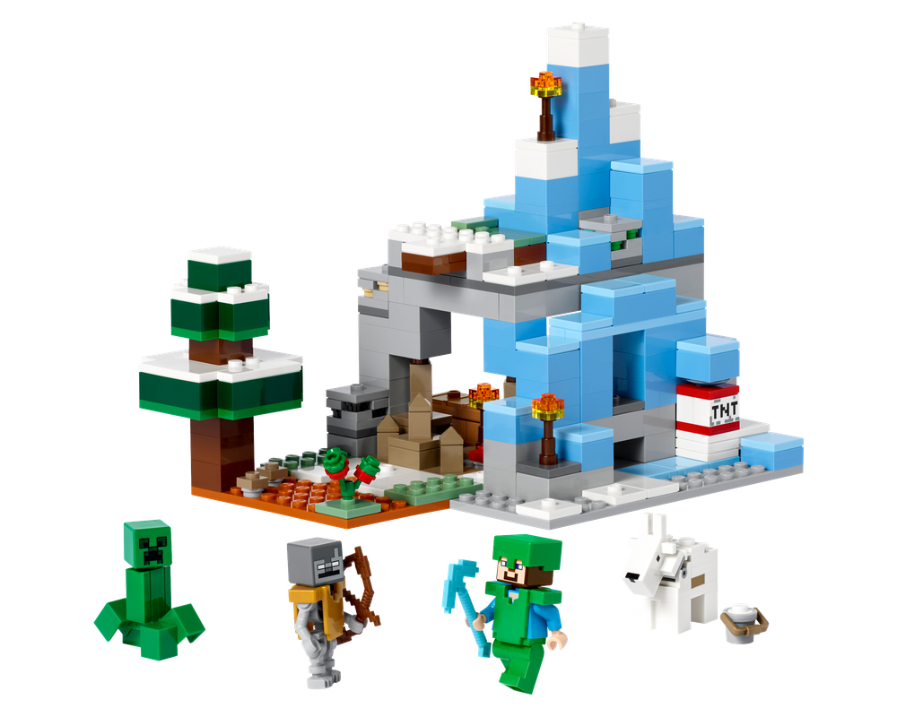 LEGO Set 21243-1 The Frozen Peaks (2023 Minecraft) | Rebrickable ...