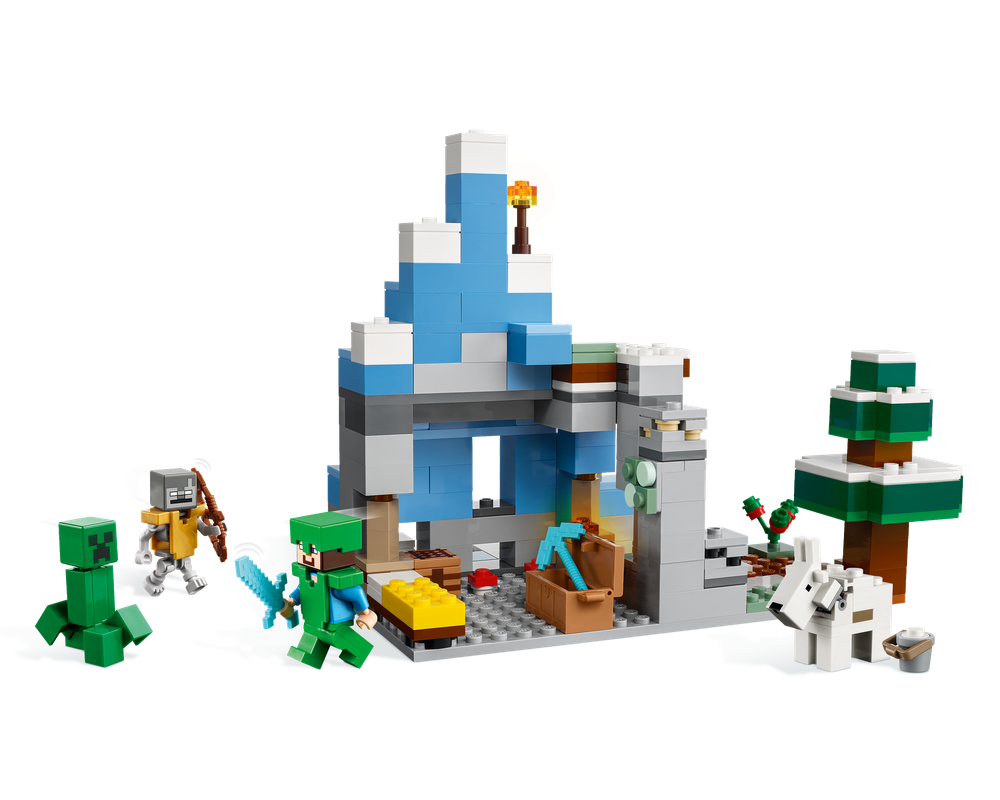 LEGO Set 21243-1 The Frozen Peaks (2023 Minecraft) | Rebrickable ...