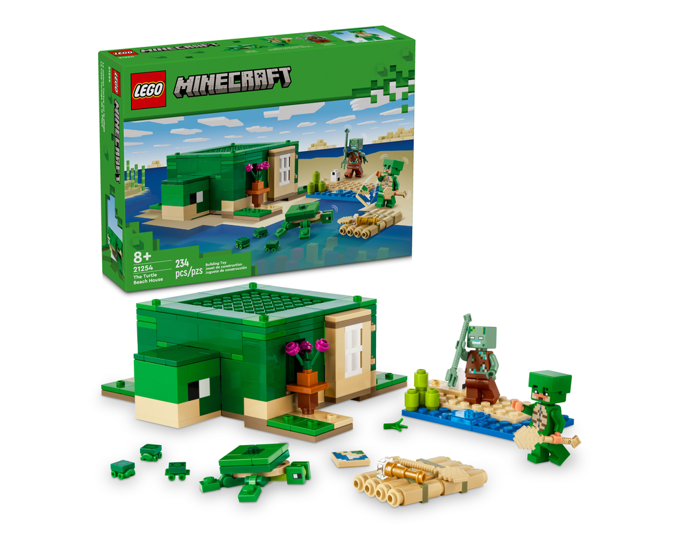 Lego Set 21254 1 The Turtle Beach House 2024 Minecraft Rebrickable Build With Lego 9104