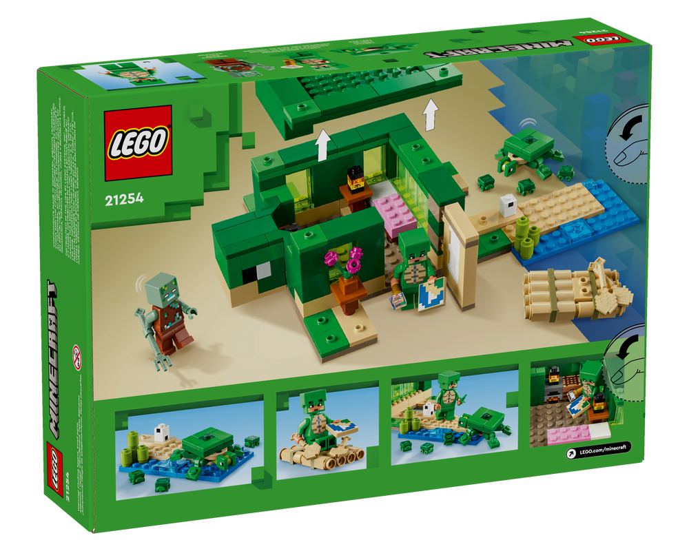 LEGO Set 21254-1 The Turtle Beach House (2024 Minecraft) | Rebrickable ...