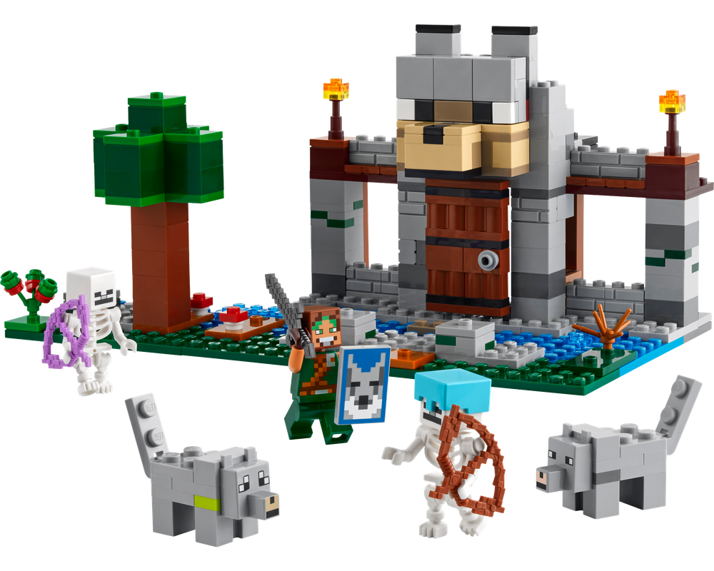 Lego Set The Wolf Stronghold Minecraft Rebrickable Build With Lego