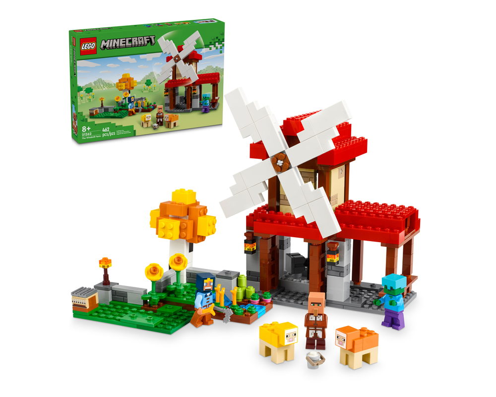 LEGO Set 21262-1 The Windmill Farm (2024 Minecraft) | Rebrickable