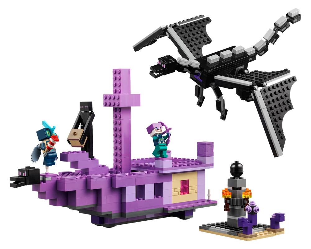 LEGO Set 21264-1 The Ender Dragon and End Ship (2024 Minecraft ...