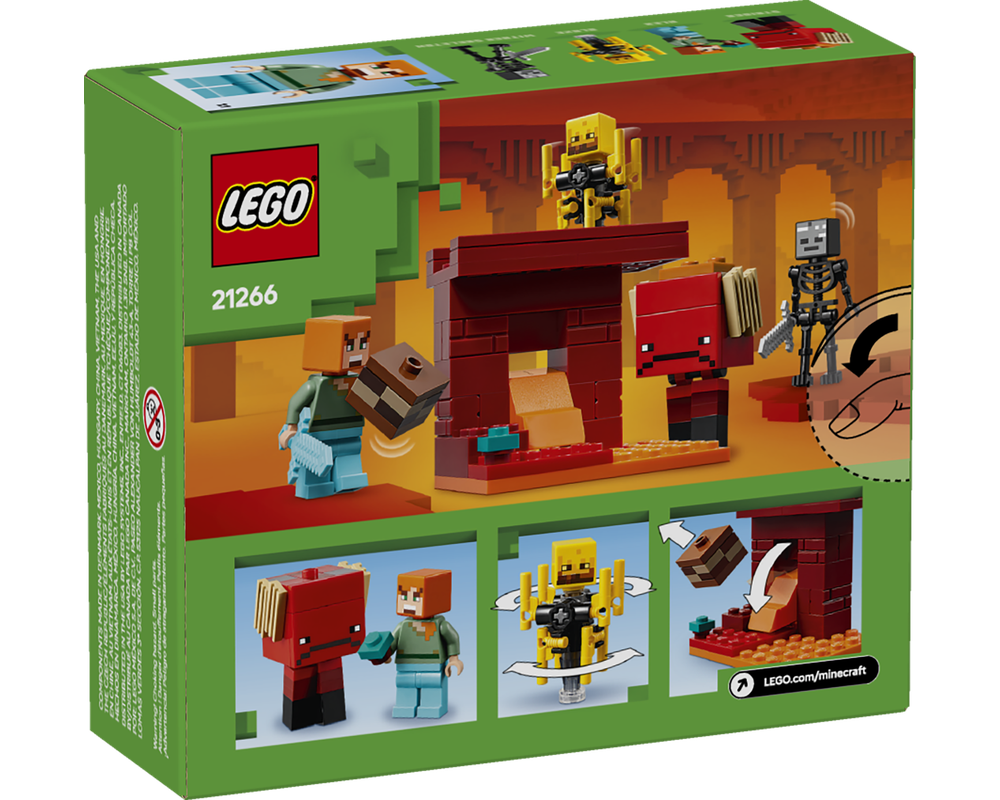 LEGO Set 21266-1 The Nether Lava Battle (2025 Minecraft) | Rebrickable ...