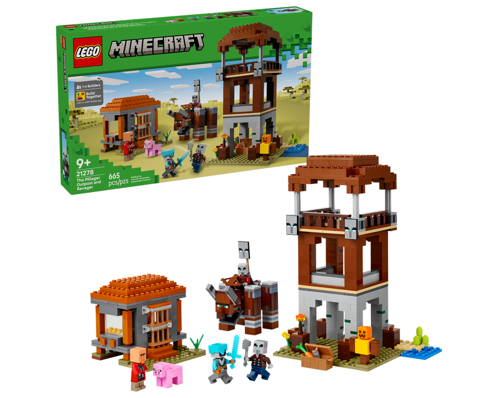 影の軍団 パラレル セット LEGO Set 21278-1 The Pillager Outpost and Ravager (2025 Minecraft