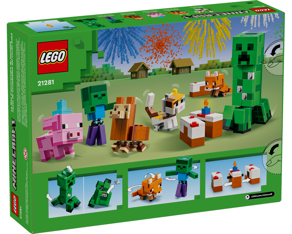 LEGO Set 21281-1 Baby Pig's Birthday Celebration (2024 Minecraft ...