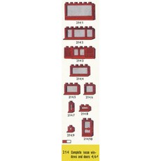 Ten Windows and Doors, Red (set 214-2)