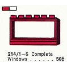 1 x 6 x 3 Window with Frame (set 214.1-1)