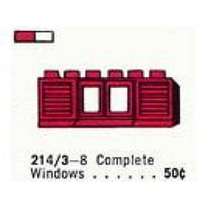 1 x 6 x 2 Double-Pane Window in Frame w/Shutters (set 214.3-1)