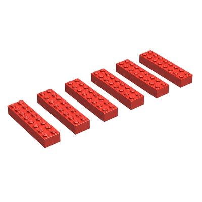 2 x 8 Bricks, Red (EUR/UK/AUS)