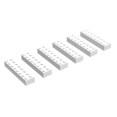 2 x 8 Bricks, White (EUR/UK/AUS) (set 215-2W)
